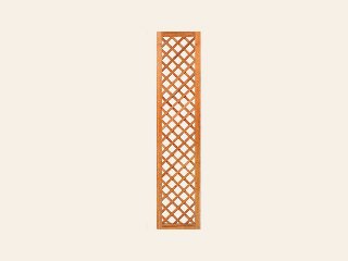 Trellis met lijst, diagonale lamellen hardhout kunstmatig gedroogd H180 x B40 cm