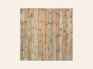 Tuinscherm Maastricht, groen geïmpregneerd grenen, geschroefd, 18-planks (15+3) 180 × 180 cm