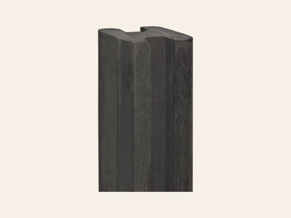 Berton-E-sleufpaal Vecht antraciet 10 × 10 × 270 cm tussenmodel