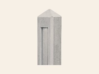 Berton©-paal Hunze wit/grijs diamantkop 10 × 10 × 145 cm tussenmodel