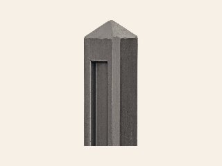 Berton©-paal antraciet Hunze diamantkop 10 × 10 × 145 cm tussenmodel