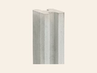 Berton©-sleufpaal Reest wit/grijs 115 × 115 × 244 cm tussenmodel