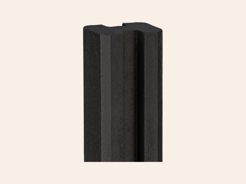 Berton©-sleufpaal Reest antraciet gecoat 115 × 115 × 272 cm tussenmodel
