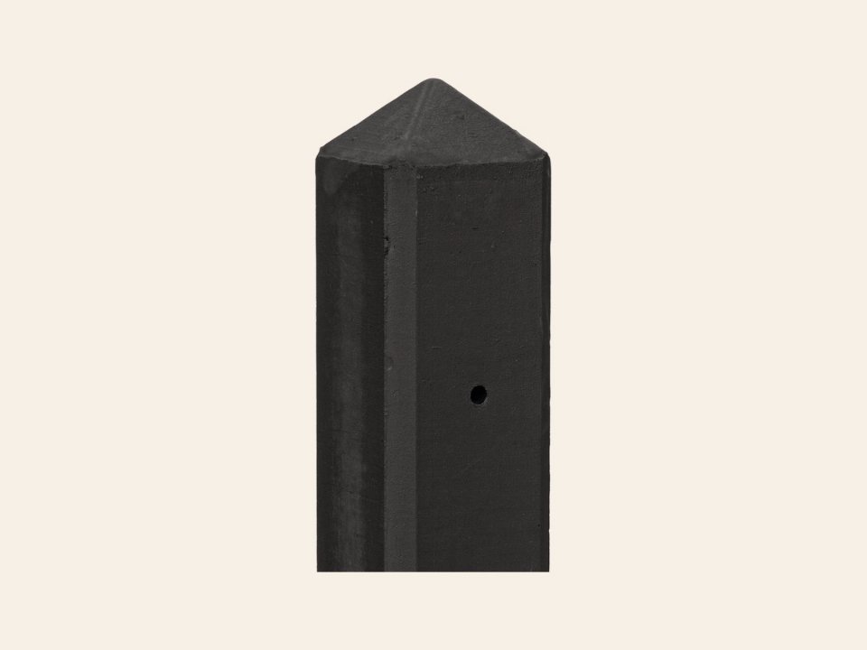 Berton©-motiefpaal Schie antraciet gecoat diamantkop 10 × 10 × 280 cm tussenmodel