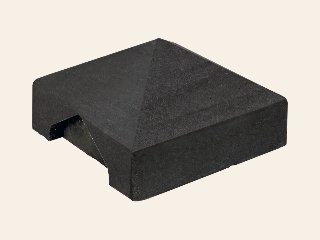 Berton© afdekpet antraciet gecoat, diamantkop 14 × 14 × 5 cm tussenmodel