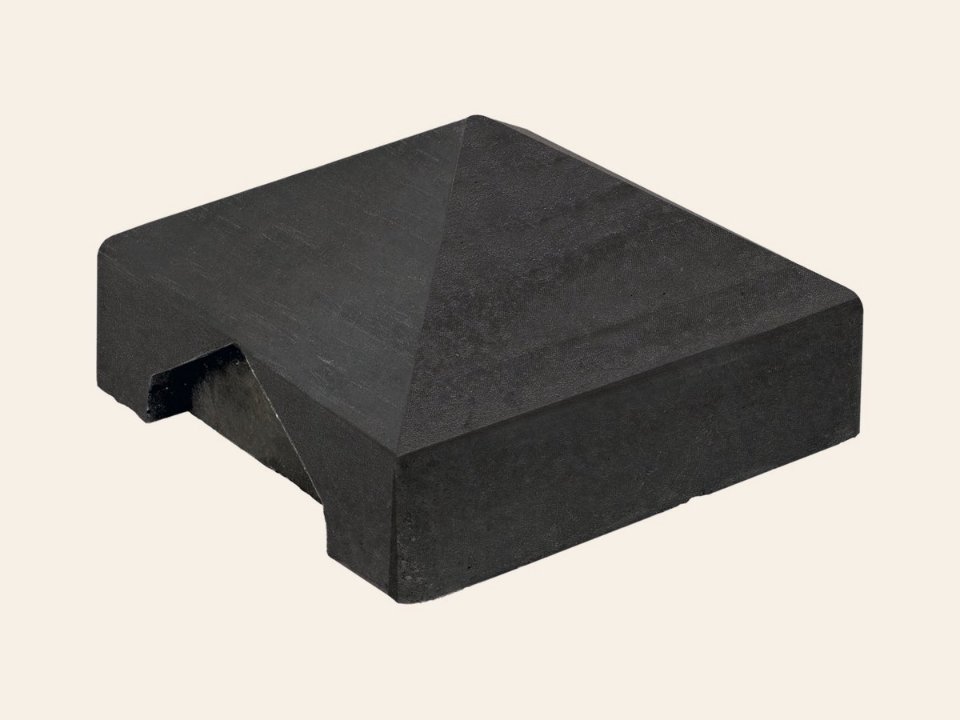 Berton© afdekpet antraciet gecoat, diamantkop 14 × 14 × 5 cm tussenmodel