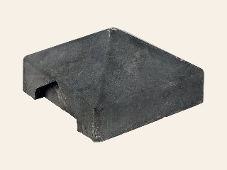 Berton©-afdekpet antraciet diamantkop 14 × 14 × 5 cm tussenmodel