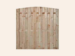 Tuinscherm Den Haag toog, groen geïmpregneerd grenen, geschroefd, 18-planks (15+3) 180 × 180 cm