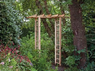 Pergolaset recht grenen groen geïmpregneerd B100 x D45 x H214 cm