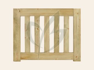 Tuinhekdeur grenen groen geïmpregneerd Modern de Luxe 60 x 100 x 4 cm