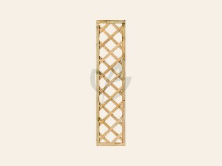 Trellis met lijst, diagonale lamellen grenen groen geïmpregneerd