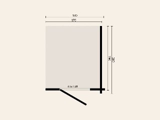 Blokhut Toilet/Shower Kit XXXL, 70 mm, onbehandeld