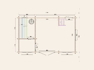 Sauna huis Vaasa, 70 mm, onbehandeld