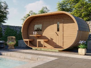 Sauna Oval, 38 mm, onbehandeld