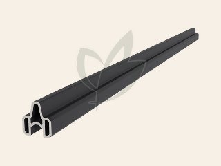 Aluminium frameset voor reguliere schermplanken zwart