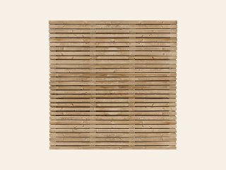 Tuinscherm Oostende, groen geïmpregneerd ME vuren, RVS-geschroefd, dubbelzijdig bekleed, 63-planks (59+4) 180 × 180 cm
