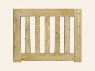 Tuinhekdeur grenen groen geïmpregneerd Modern de Luxe 60 × 100 × 4 cm