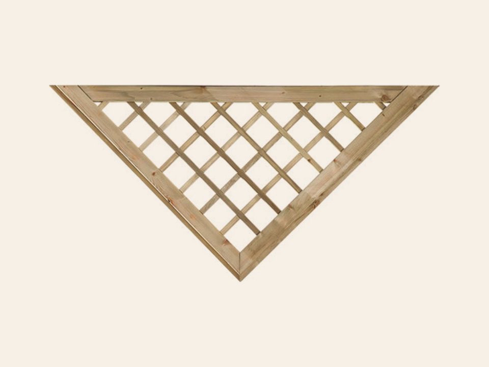 Inzet V-kader grenen groen geïmpregneerd voor recht 16 mm tuinscherm B160 x H80 cm