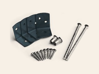 Beton bevestigingsset antraciet gecoat tbv 8,5 × 8,5 paal