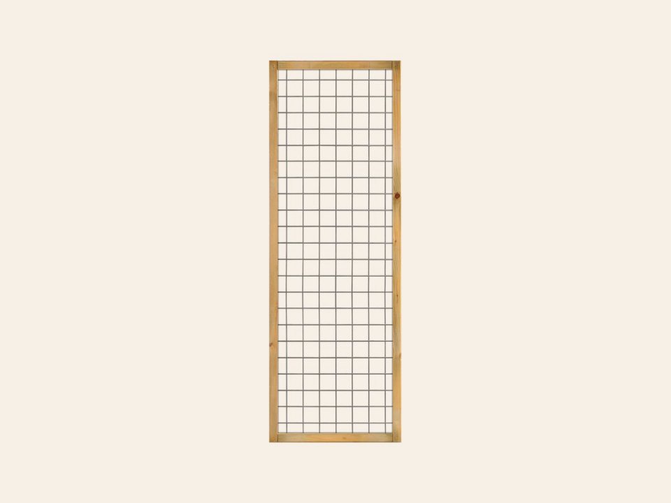 Gaaselement vuurverzinkt maaswijdte 7,5 × 7,5 cm met kader grenen groen geïmpregneerd 4,5 × 4,5 cm H180 x B60 cm