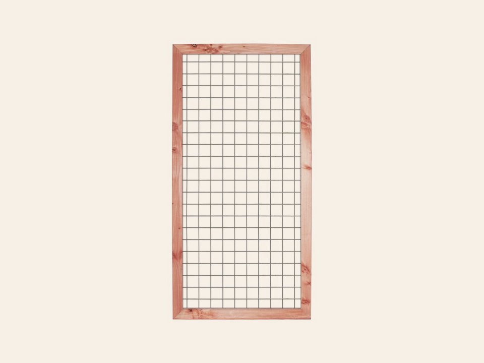 Gaaselement vuurverzinkt maaswijdte 7,5 × 7,5 cm met robuust kader Douglas 4,5 × 7,0 cm H180 x B90 cm