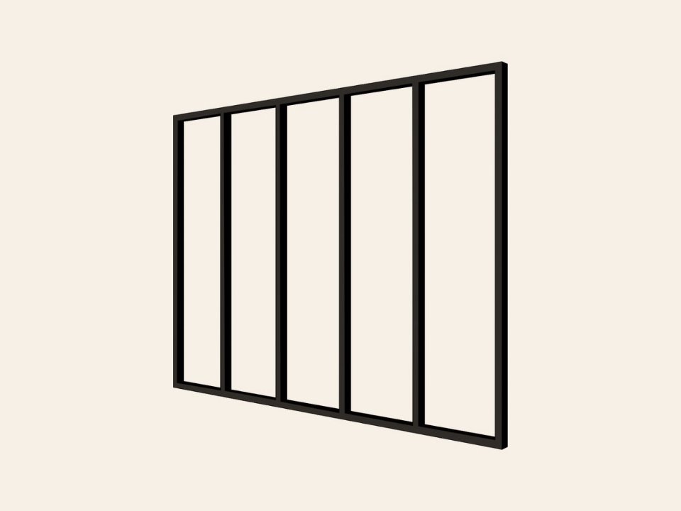DHZ Rijssen regelwerk Type B 250 × 224 cm zwart geïmpregneerd douglas