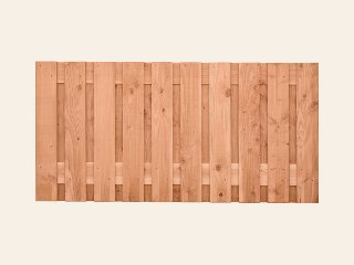 Tuinscherm Zwarte Woud, douglas, RVS-geschroefd, 21-planks (19+2) 180 × 90 cm