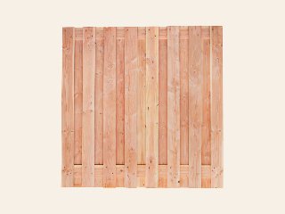 Tuinscherm Winterberg, douglas, RVS-geschroefd, 17-planks (15+2) 180 × 180 cm