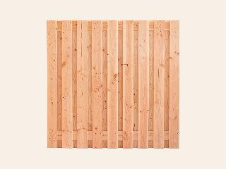 Tuinscherm Innsbruck, douglas, RVS-geschroefd, 19-planks (17+2) 180 × 180 cm