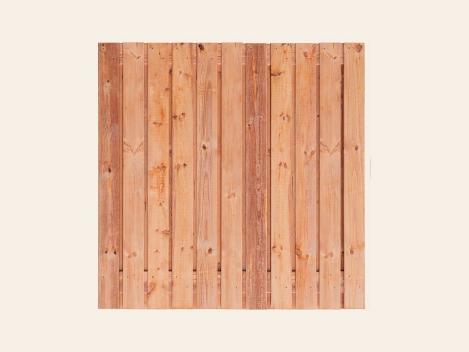 Tuinscherm Agadir, Red Class Wood geïmpregneerd ME vuren, RVS-geschroefd, 23-planks (21+2) 180 × 180 cm