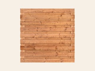 Tuinscherm Zagora, Red Class Wood geïmpregneerd ME vuren, RVS-geschroefd, 21-planks (19+2) 180 × 180 cm