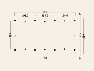 Oslo L type 5 douglas gedroogd potdekselplank blank