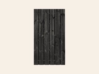 Deur op stalen frame 100 x 195 cm, zwart