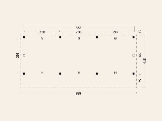 Bergen XL, Type 5 Douglas Gedroogd Potdekselplank blank