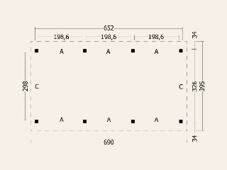 Hamar L Type 5 Douglas Gedroogd Potdekselplank blank
