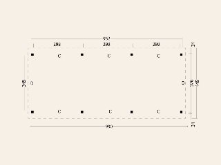 Hamar XL, Type 5 Douglas Gedroogd Potdekselplank blank