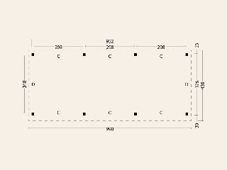 Oslo XL, type 5 douglas gedroogd potdekselplank blank