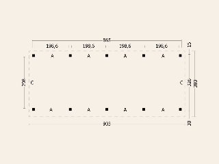 Oslo L type 9 douglas gedroogd potdekselplank blank