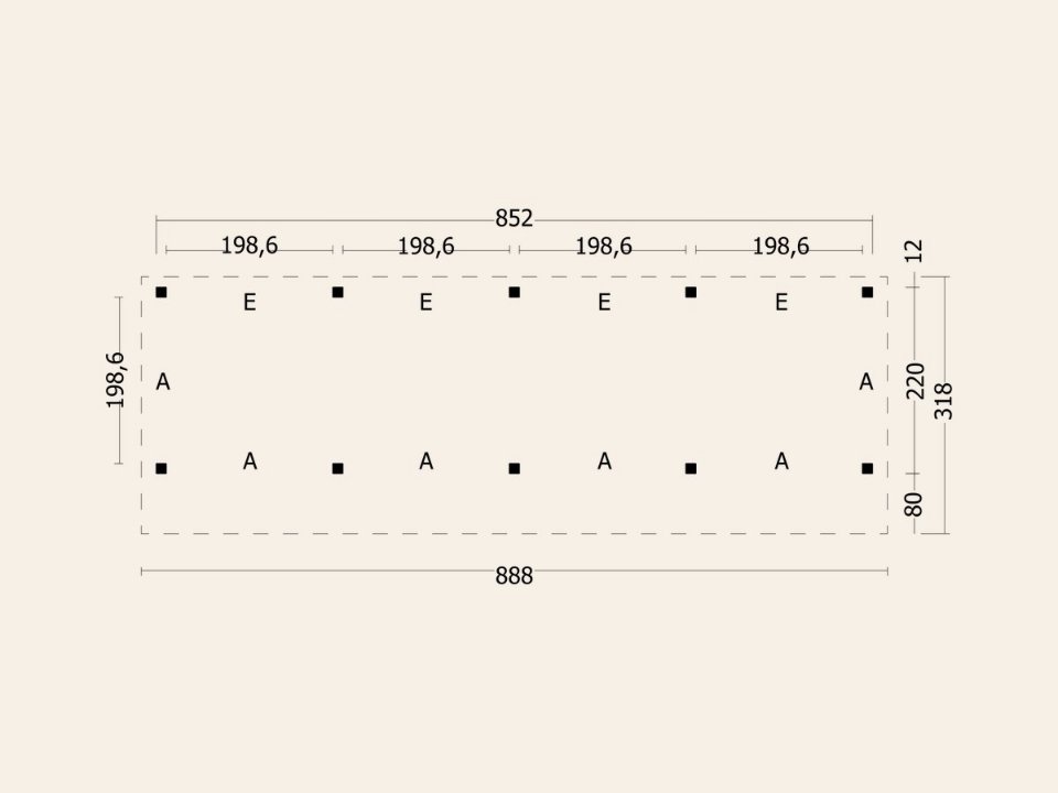 Bergen L Type 9 Douglas Gedroogd Potdekselplank blank