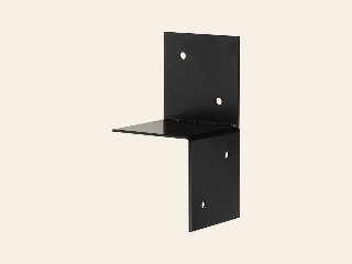 Pergola Muurelement Zwart Gecoat voor 12 × 12 cm balken Rechts - Per stuk