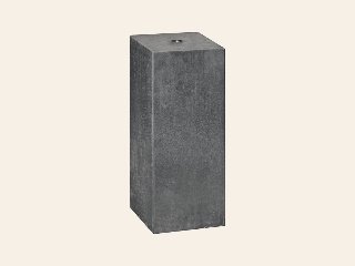 Berton© betonpoer 20,0 × 20,0 × 50,0 cm, antraciet, M20-bus, kleine velling