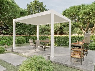 Aluminium overkapping Vancouver vrijstaand 400 × 400 × 255 cm