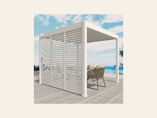 Aluminium overkapping Louvrepaneel 93 cm horizontaal wit