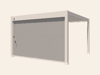 Aluminium overkapping Windscherm 265 cm wit