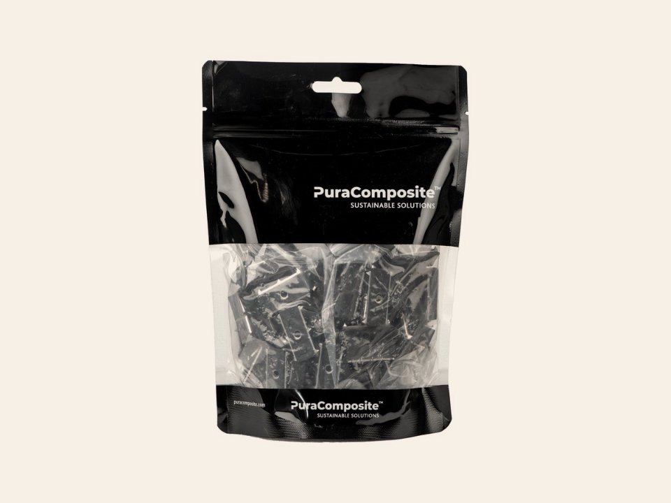 PuraFix vlonderplank clip RVS zwart voor blinde bevestiging - set 100 stuks