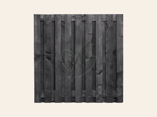 Scherm Douglas zwart 180 x 180 19-planks