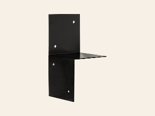 Pergola Muurbevestiging Zwart Gecoat voor 15 × 15 cm balken Links - Per stuk