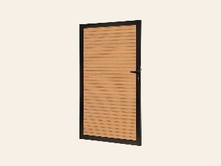 PuraFence aluminium poortframe 180,0 × 100,0 cm, zwart