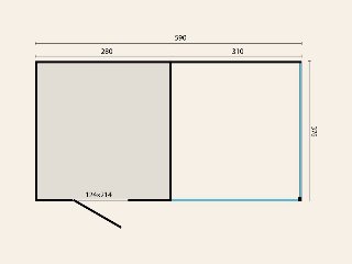 KubeLine + luifel 380 × 590 cm