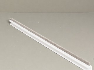 Tochtborstel enkel L=265 cm wit